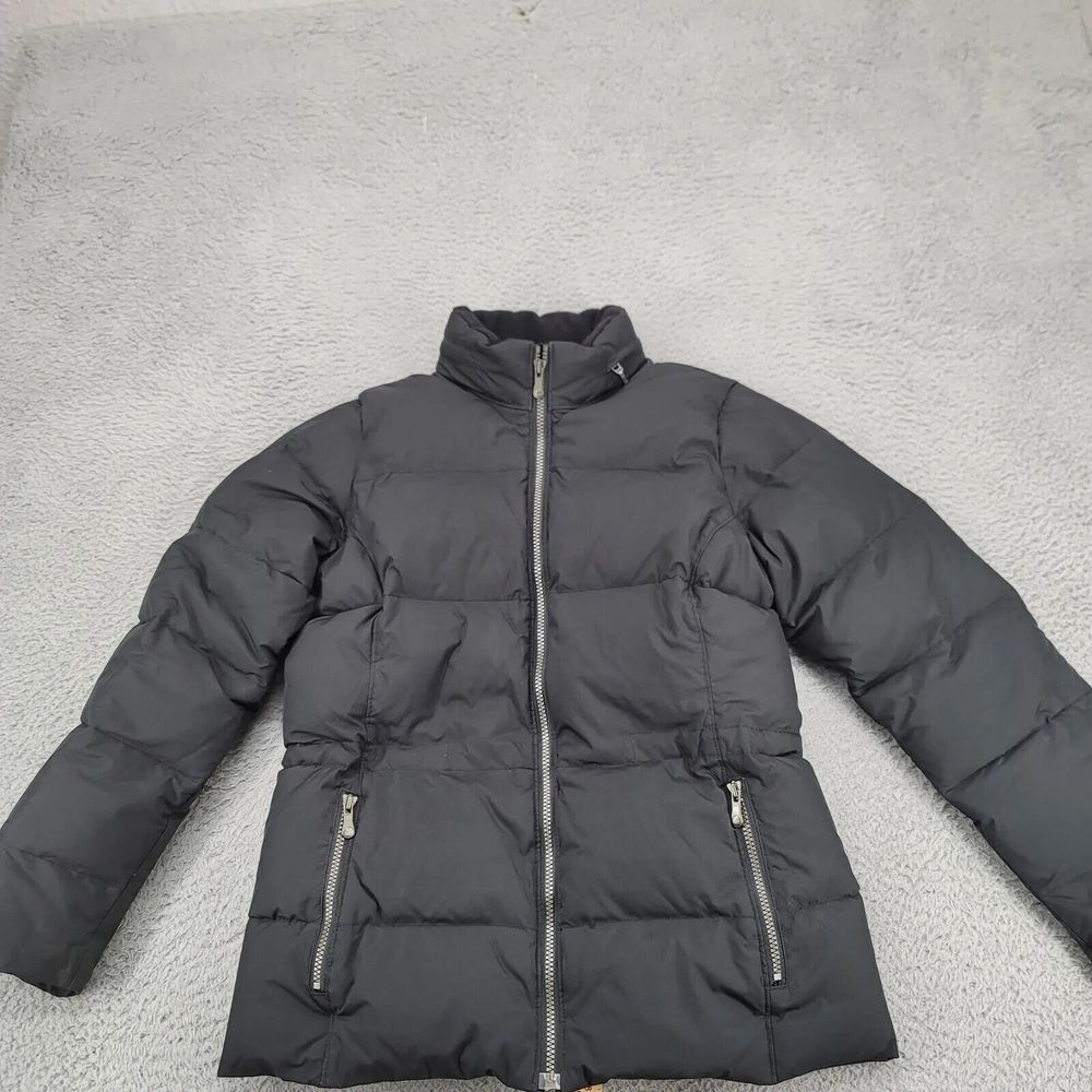Old Navy Jacket Womens Small Black Puffer Zip Pockets Outdoors Long Sleeve